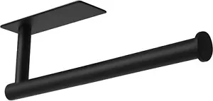 Under Cabinet Adhesive Paper Towel Holder, Matte Black, SUS304 Stainless Steel - Picture 1 of 9