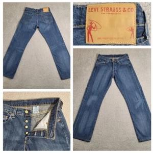 Rare Vintage Levi’s Hesher Jeans Men's 30x30 Blue Whiskered Low Rise Denim Y2K - Picture 1 of 17