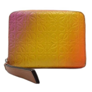 LOEWE Coin case 6 card zip wallet 101901 Leather Orange /181301 - Picture 1 of 8