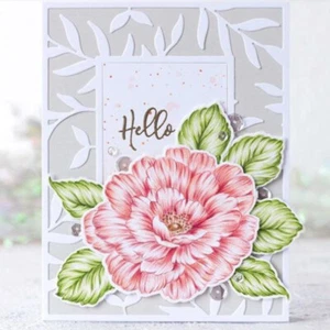 DIY Layered Flower Bloom Metal Cutting Dies And Clear Stamp Set Embossing Crafts - Picture 1 of 5