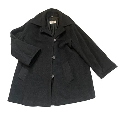 Cinzia Rocca Women's Alpaca Long Jacket/Coat Charcoal Gray  US 12 , IT 48. - Image 1 of 4