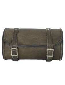 Dark Brown Leather Motorcycle Tool Bag Bike Travel Accessories Storage Organizer - Picture 1 of 4