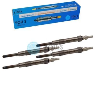 4 pieces YOU.S original glow plugs for Opel Vectra C Zafira B (A05) 1.9 CDTI - Image 1 of 2