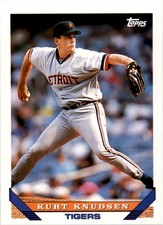 1993 Topps Detroit Tigers Baseball Card #272 Kurt Knudsen