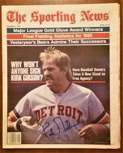 Kirk Gibson Autographed The Sporting News Dec 1985 Detroit Tigers VG-Ex - Picture 1 of 4