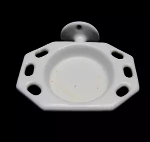 Vintage Cast Iron Porcelain bathroom Toothbrush Cup Holder Wall Mount - Picture 1 of 4