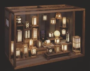 Kit Modelo Hágalo Usted Mismo Tienda Linterna Retro Japonesa Miniatura Casa de Muñecas Madera Japón (JP) - Imagen 1 de 3