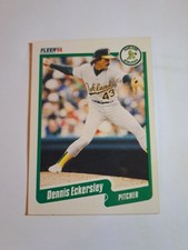 1990 Fleer Baseball Card Dennis Eckersley Oakland Athletics #6
