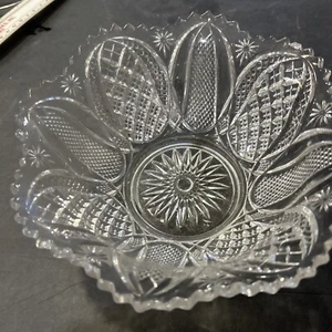American Brilliant Cut Glass Bowl  7” By 3.5” - Picture 1 of 4