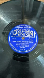 Vintage 1937 Louis Armstrong 78 RPM Hawaiian Hospitality EX - Picture 1 of 2