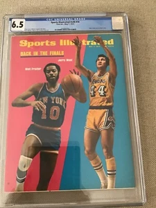 Sports illustrated newsstand 1973 Jerry West Walt Frazier CGC 6.5 3rd of 3 grade - Picture 1 of 2
