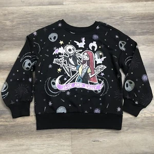 Girls The Nightmare Before Christmas Sweater S 6-6X Jack Sally Disney Crew Neck - Picture 1 of 10