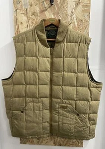 Filson Padded Vest Beige Khaki Cream Outdoor Gilet Body Warmer Mens XL - Picture 1 of 9