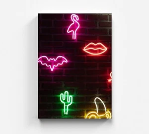 Neue Entwürfe Leinwandbilder Neonlicht Wandbild Neon Gaming Leinwand Bild - Bild 1 von 5