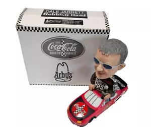 2002 DALE JARRETT Coca Cola Arby's Ceramic 6" CAR and UPS BOBBLE HEAD - Picture 1 of 3