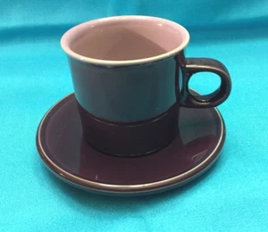 Juego de 6 juegos de platillo taza púrpura MCM Noritake Primastone Fantasy 8317 vintage disponibles - Imagen 1 de 6