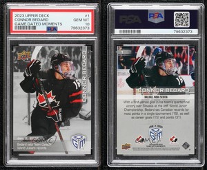 2023 Upper Deck All-Sports Game Dated Moments Silver Connor Bedard PSA 10 GEM MT