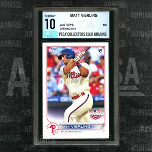 2022 Topps Opening Day #56 Matt Vierling RC Philadelphia Phillies PSGA 10 GEM MT - Picture 1 of 3