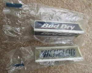 Paar Bud Dry & Michelob Bier Zapfhahn Griffe Bar Pub 3-seitig 3-5/8" klein NEU versiegelt - Bild 1 von 4