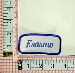 Erasmo Name Tag Uniform Patch Badge Applique Crest Logo Emblem - Picture 1 of 1