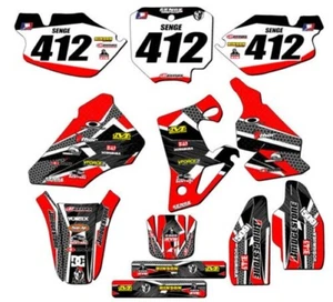 1996-2002 CR 80 PODIUM Red Senge Graphics Kit Compatible with Honda - Picture 1 of 10