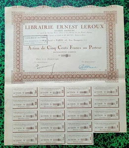 Paris VI ème 28 Rue Bonaparte - Rare Librairie Ernest Leroux du 17/12/1926 - Picture 1 of 1