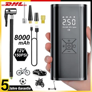 8000mAh Elektrische Luftpumpe Akku Kabellos Auto Reifen Druckluft Luftkompressor - Bild 1 von 13