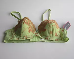Neu bestickter Halbschalen BH (grün) 32B von Princess Dessous - Bild 1 von 6