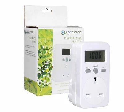 LOWENERGIE Plug-in Energy Monitor Power Meter Electricity Electric Usage Monitoring Socket