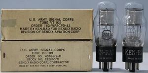 2051/ VT-109 NOS Ken-Black Base M ade in U.S.A FOR BENDIX WW2 Vacuum Tube - Picture 1 of 9
