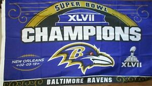 Baltimore Ravens SUPER BOWL XLVII CHAMPIONS 3 x 5 FLAG ! FAST SHIPPING !