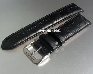 Davosa * Uhrenarmband * Kroko-Print Optik * schwarz * 20 + 22 mm - Bild 1 von 3