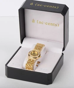 Orologio donna vintage accento quarzi oro tomo strass - Foto 1 di 10