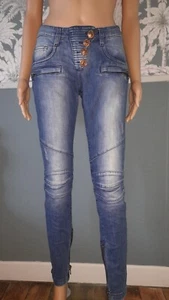 * PIERRE BALMAIN *- Jean skinny bleu Taille 28 - Bild 1 von 10