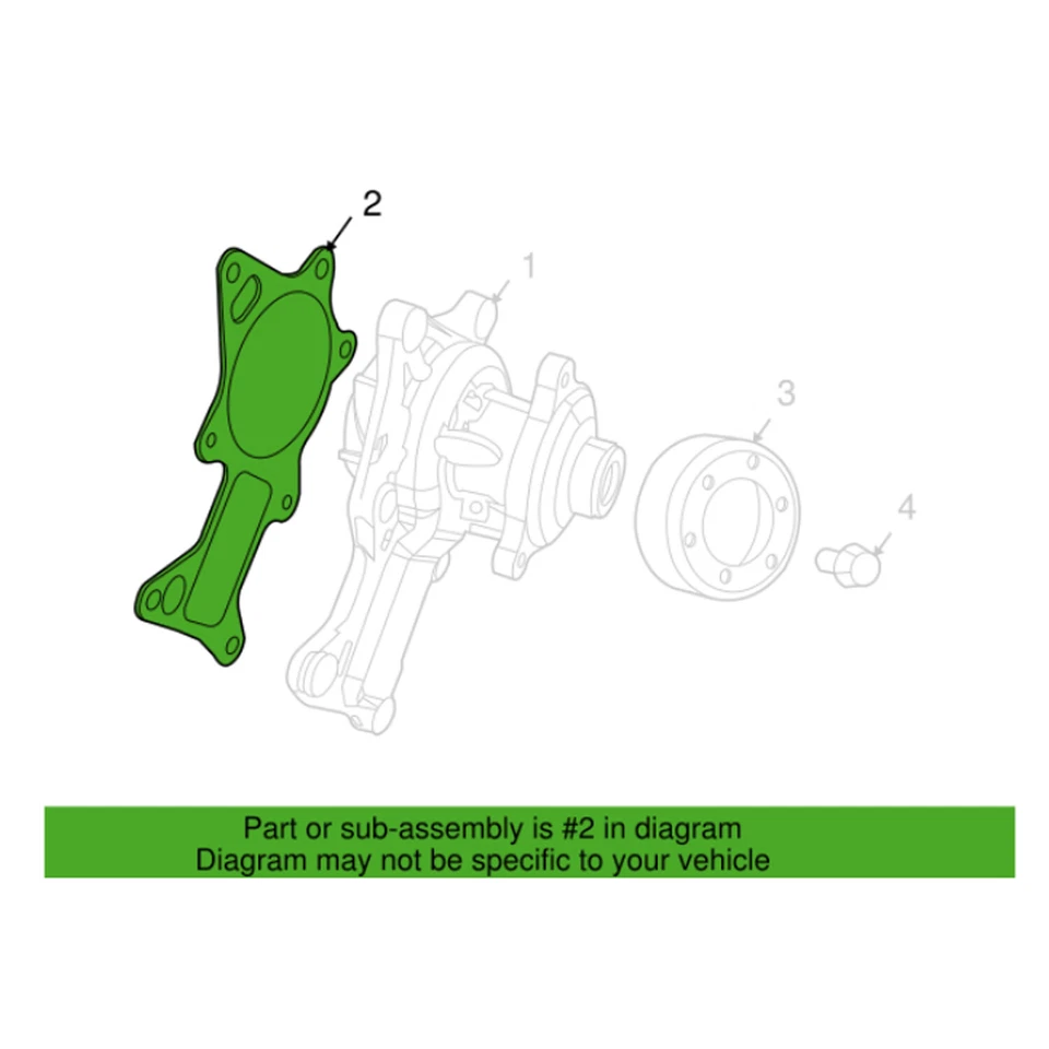 Junta de bomba de agua de motor Mopar original OEM para Jeep Wrangler 3,8 L 2007-2011 Foto 1 de 1