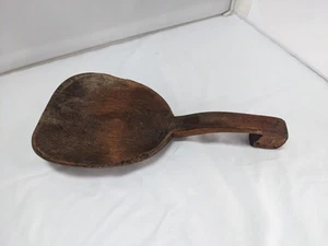 Wooden Butter Paddle Spoon Antique Carved Rustic Country Cottage Americana 9.5” - Picture 1 of 5