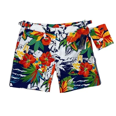 Nuevo Bañador Polo Ralph Lauren Para Hombre Talla 30 Estampado Floral Hawaiano $148 Foto 1 de 4