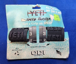 Black ODI Yeti Cycles Speed Twisters Grip Shift Grips For SRT 500 600 - Picture 1 of 2