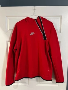 nike tech fleece hoodie RED STREETWEAR large - Picture 1 of 3