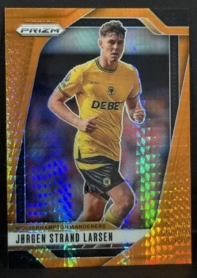 2024-25 Prizm EPL Premier League Wolverhampton Jorgen Strand Larsen Orange Hyper - Image 1 of 4