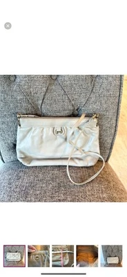 Bolsa de mão vintage Etienne Aigner couro cinza - Imagem 1 de 4