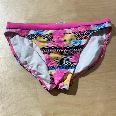 Parte inferior de bikini OP rosa floral talla XL (14-16) (HF) Foto 1 de 4