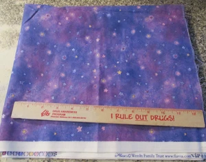 1 yard x 44" Quilt Sewing Fabric Flavio Weedn Family Purple Stars Cranston Print - Picture 1 of 5