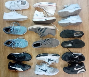 Job Lot Used Trainers Men/Womens x9 Pairs Nike/Adidas/Vans etc - Picture 1 of 6