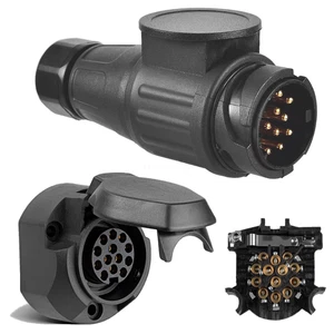 KFZ Anhänger Set Stecker Steckdose 13-polig 12V Anhängerkupplung nach ISO 11446 - Bild 1 von 11