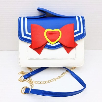 NEW Sailor Moon Inspired Uniform Crossbody Purse Bag Blue/White Cosplay Anime - Image 1 of 4
