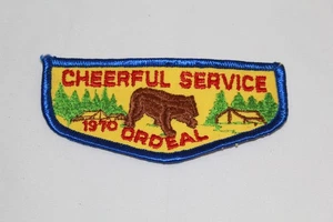 Boy Scouts Patch – Cheerful Service 1970 Ordeal Collectible BSA- BS of America - Picture 1 of 2