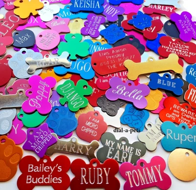 Cat & Dog id DISCS - Puppy TAG Kitten collar Disc S/M/L Coloured Engraved Tags ✅ - Image 1 of 4