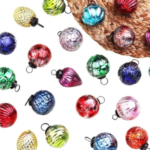 IndianShelf 24 Piezas Grande Retro Vintage Adornos de Navidad Únicos Multicolor... - Imagen 1 de 9