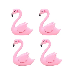 4pcs Plastic Flamingo Car Adornment Adorable Cake Decor Fashion Flamingo Cake - Picture 1 of 11